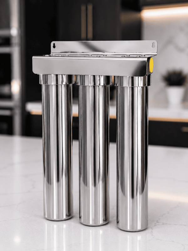 AquaVerde™ 3-Stage Stainless Steel Whole House Filtration System